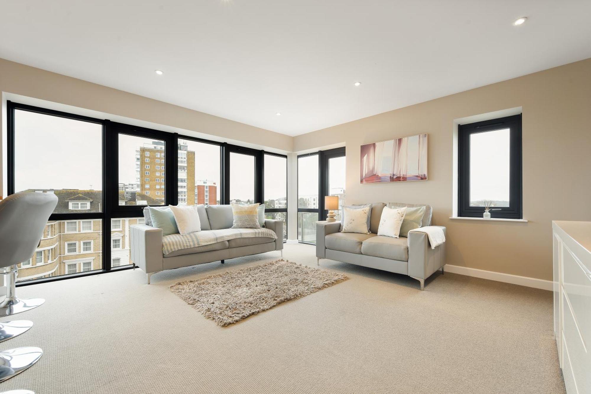 Westcliff Penthouse With Sea Views And Balcony Apartment Bournemouth Bagian luar foto